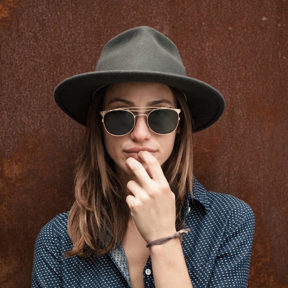 Yellow 108 Eastwood Fedora Grey